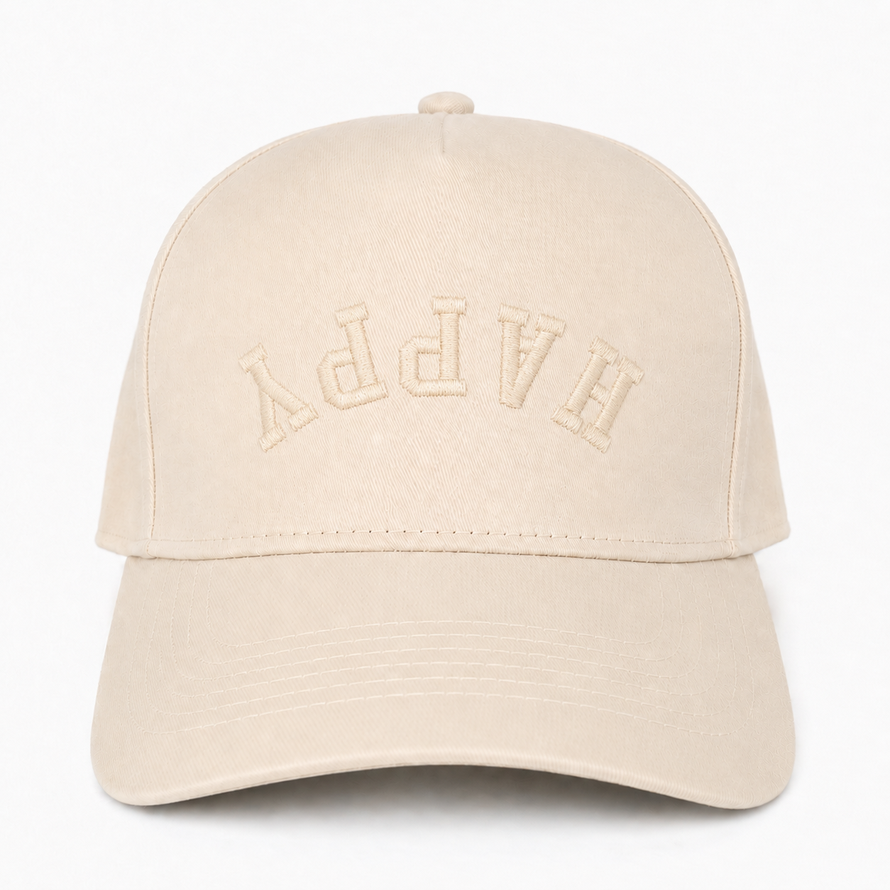 Custom Upside Down Text Embroidered Snapback Hat