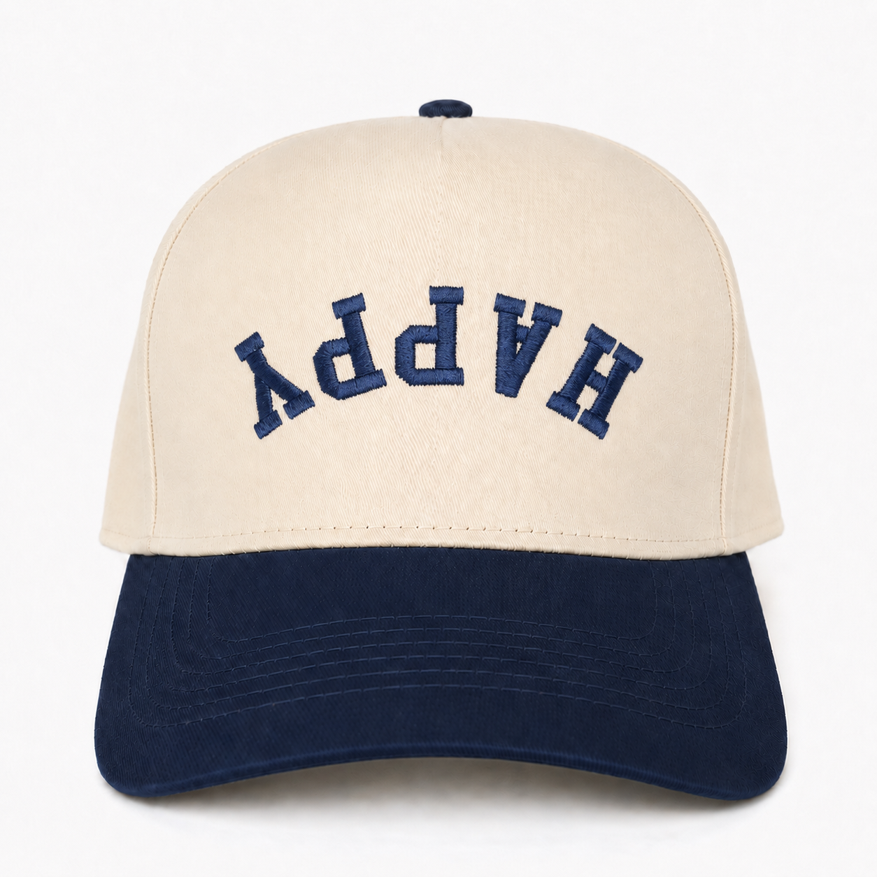 Custom Upside Down Text Embroidered Snapback Hat