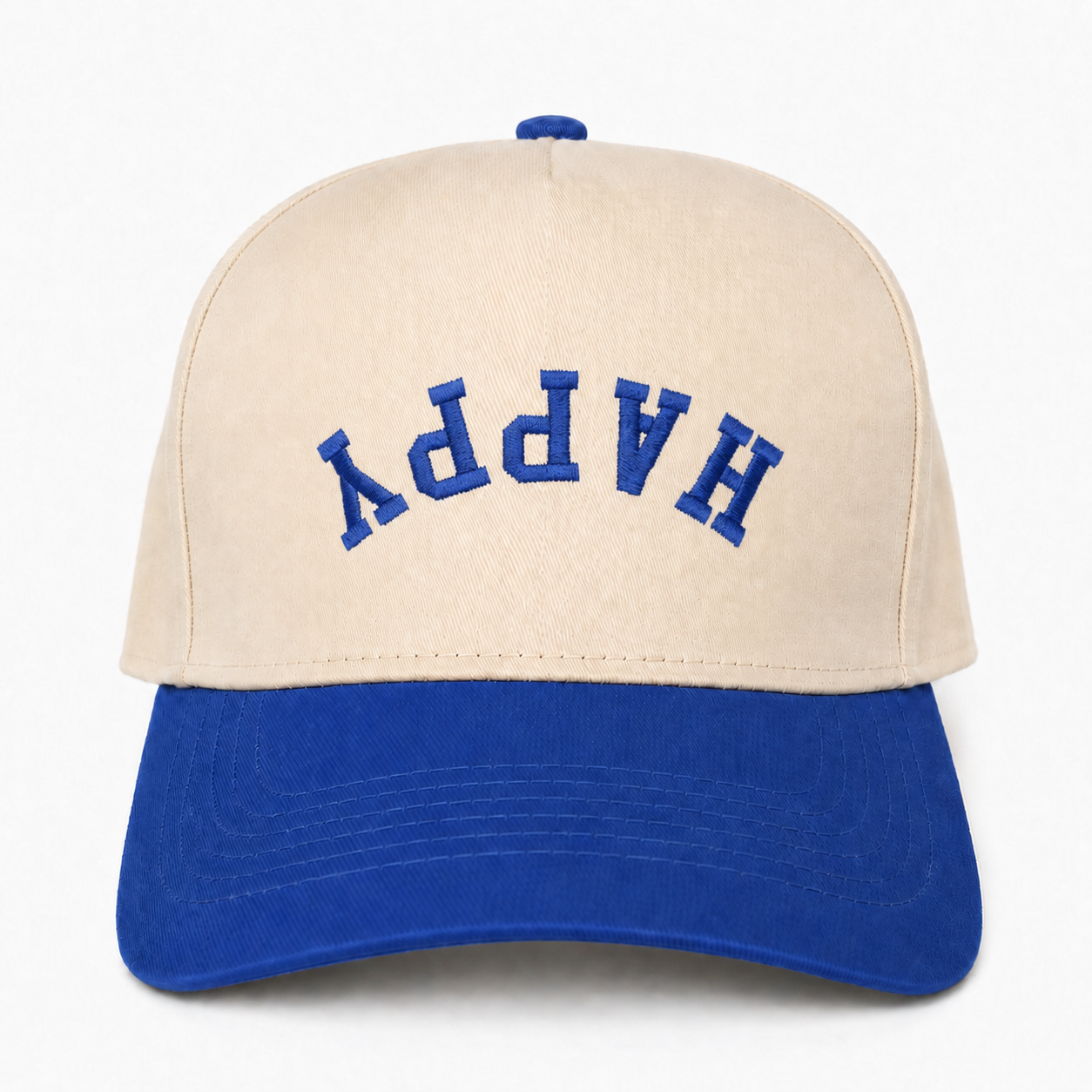 Custom Upside Down Text Embroidered Snapback Hat