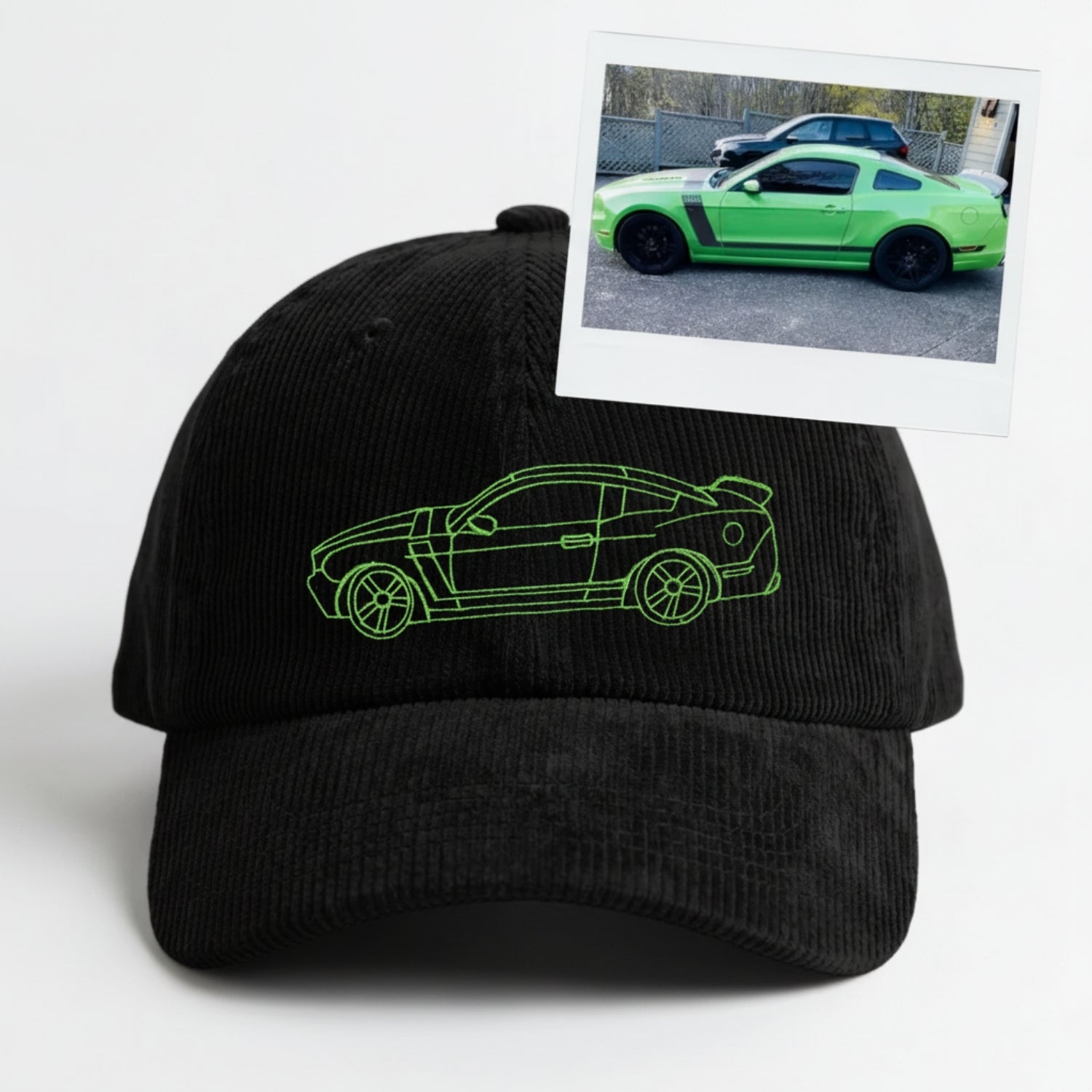 Custom Vehicle Portrait Hoodie - Embroidered Car Line Art Sweatshirt