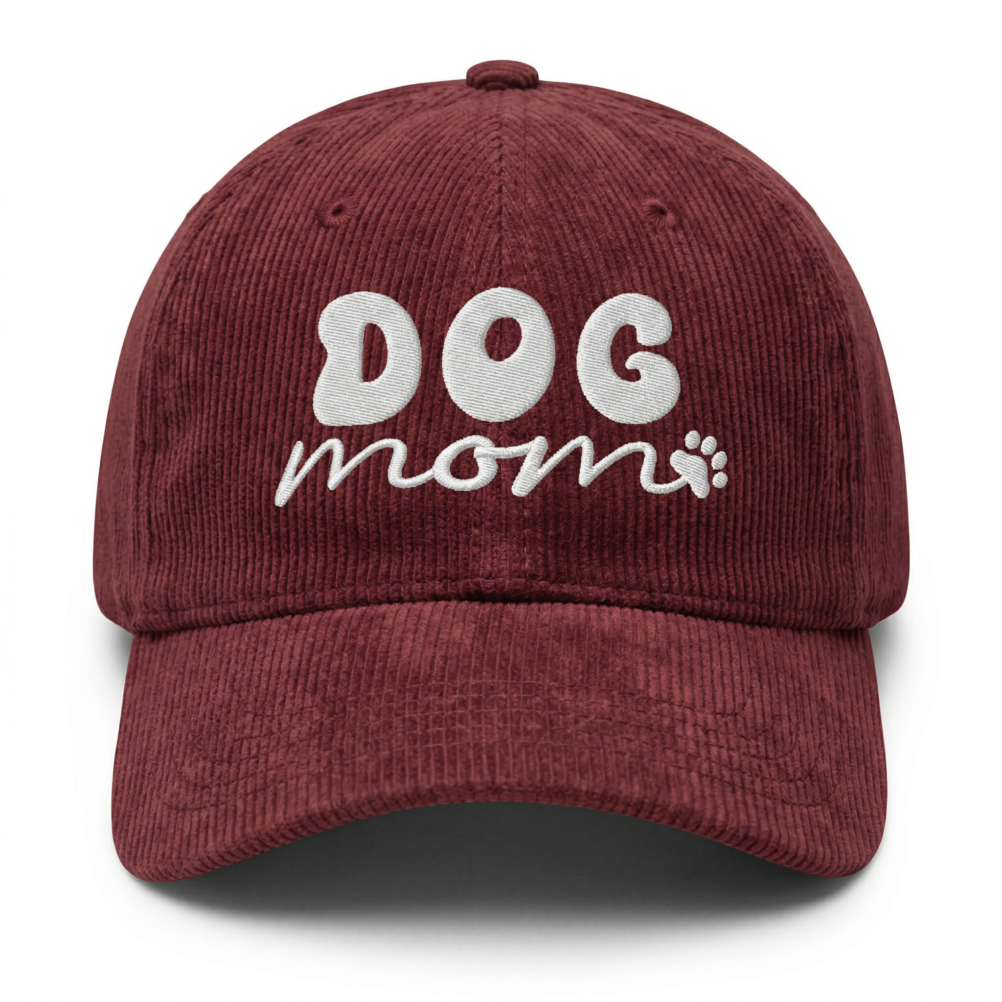Custom Dog Mom Embroidered Hat – Adjustable Cotton Baseball Cap