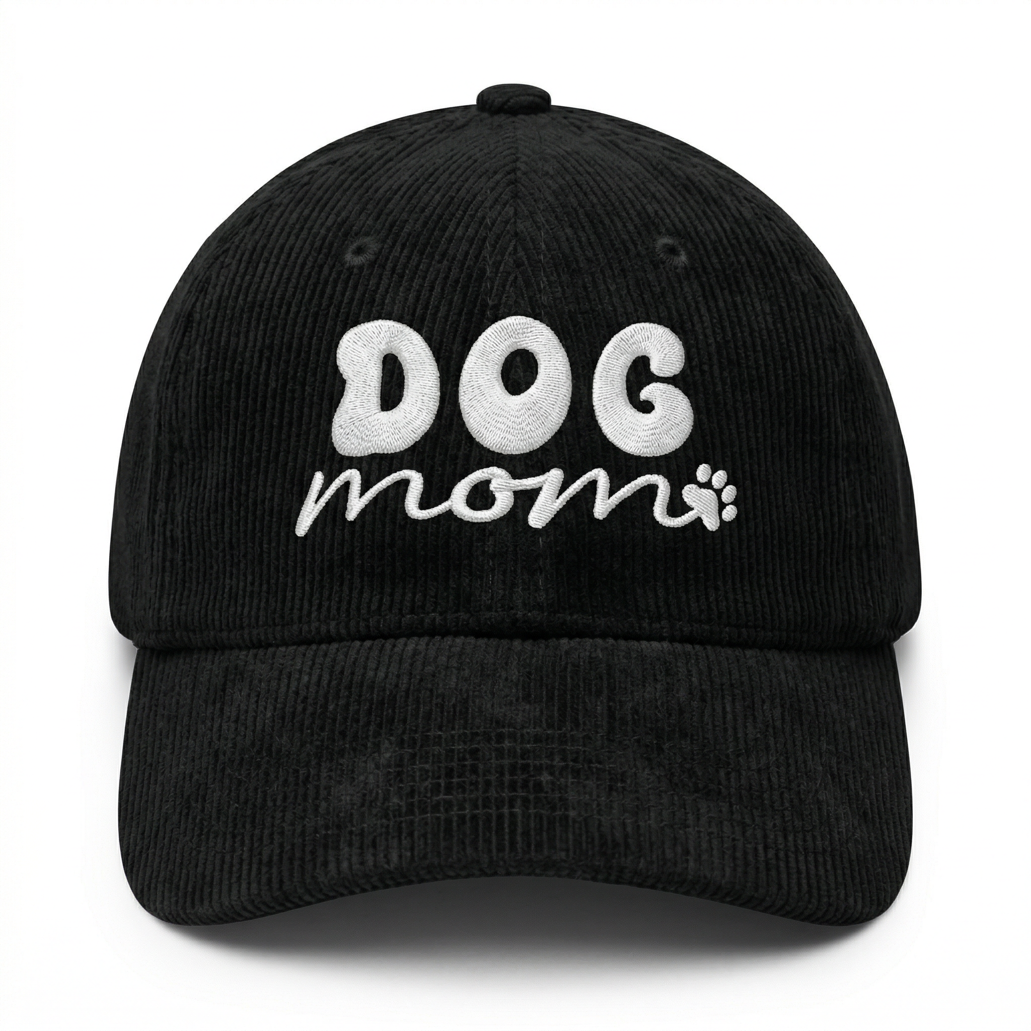 Custom Dog Mom Embroidered Hat – Adjustable Cotton Baseball Cap