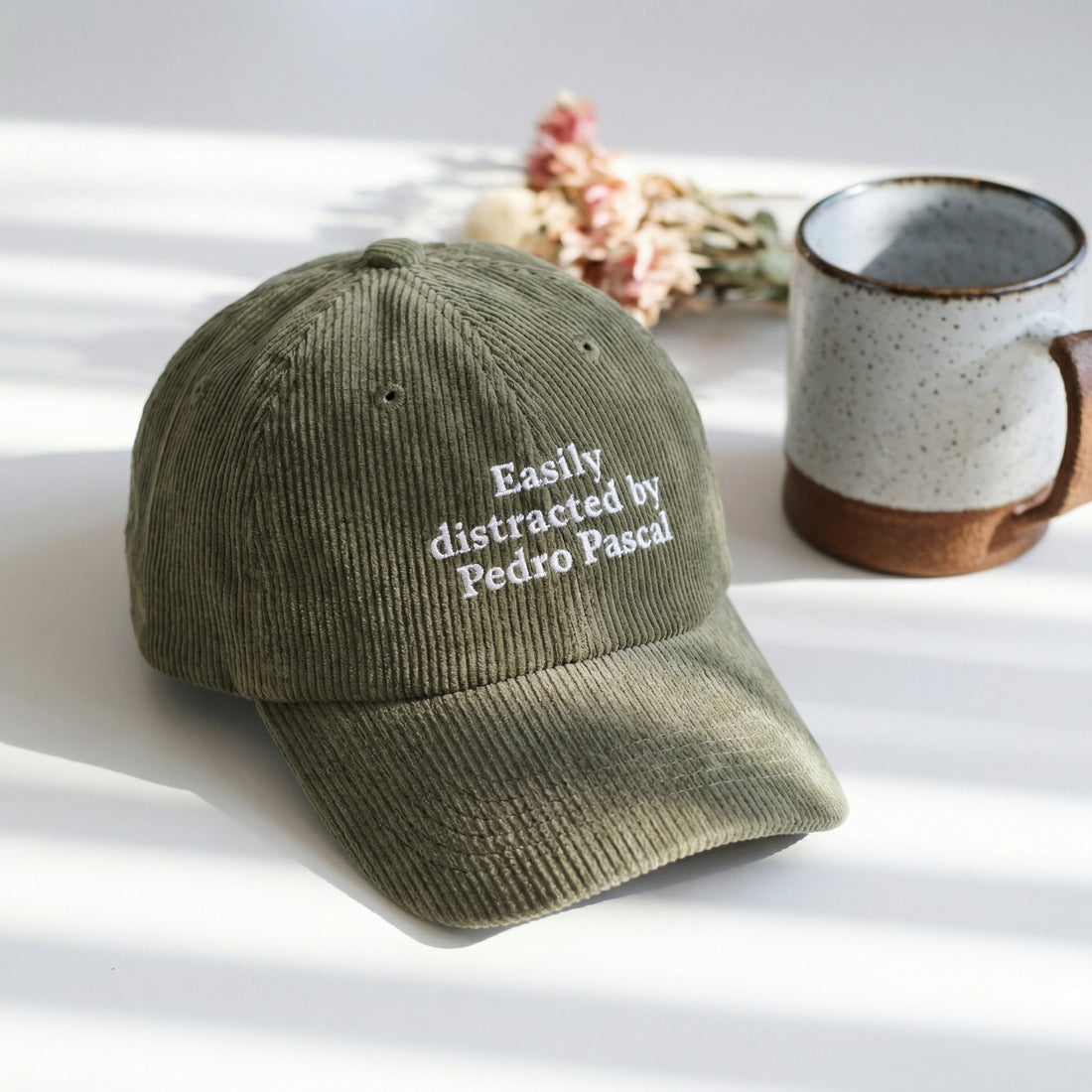 Custom Easily Distracted by Pedro Embroidered Baseball Cap – Funny Dad Hat