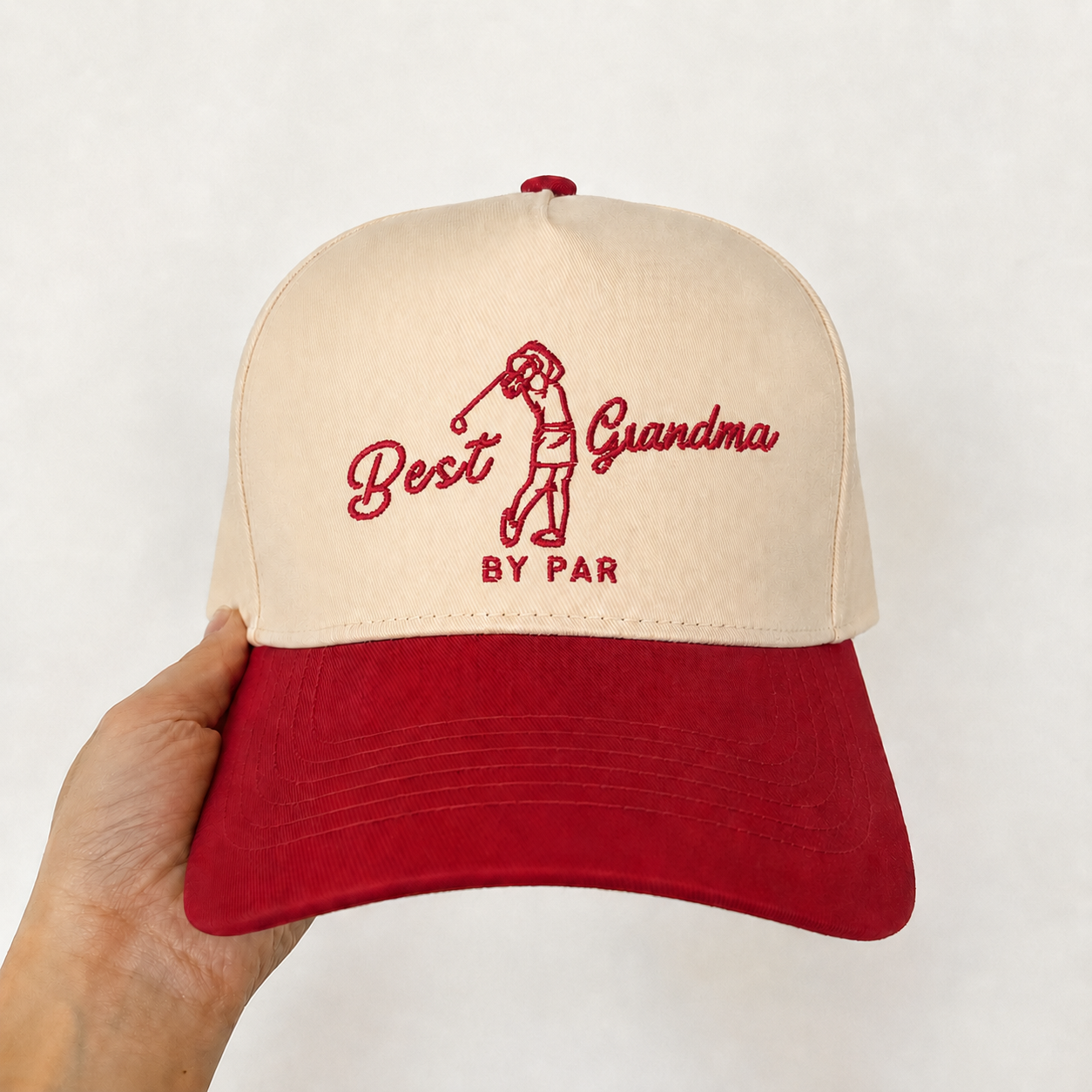 Custom Embroidered Best Grandma By Par Snapback Hat – New Grandma Announcement Gift