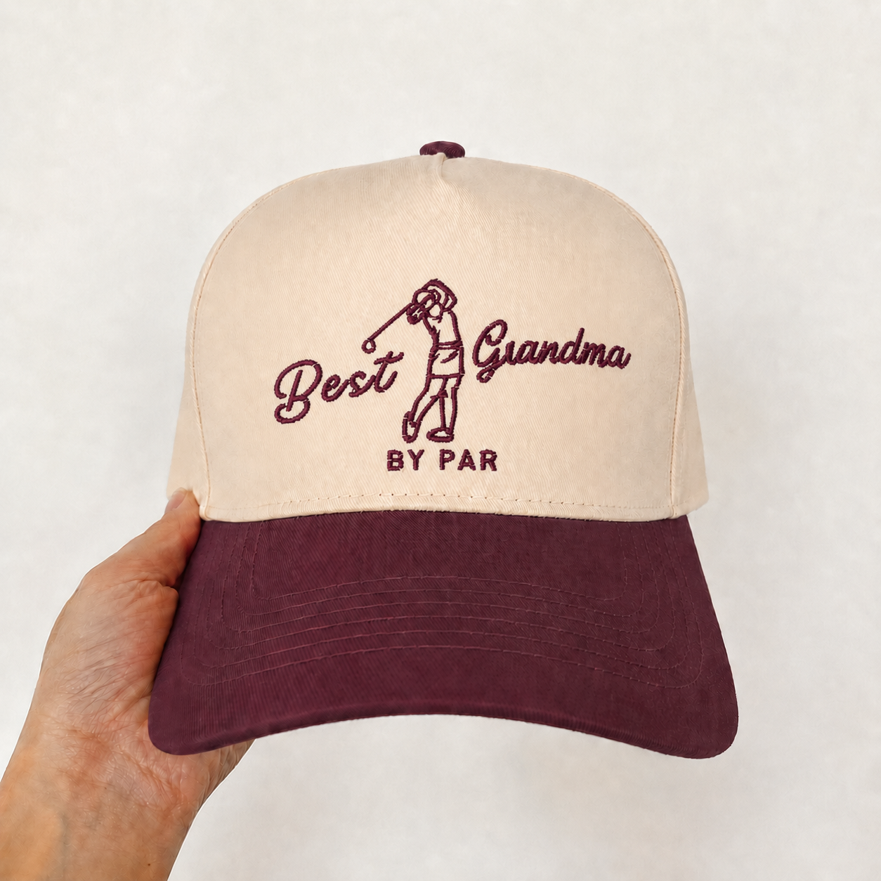 Custom Embroidered Best Grandma By Par Snapback Hat – New Grandma Announcement Gift