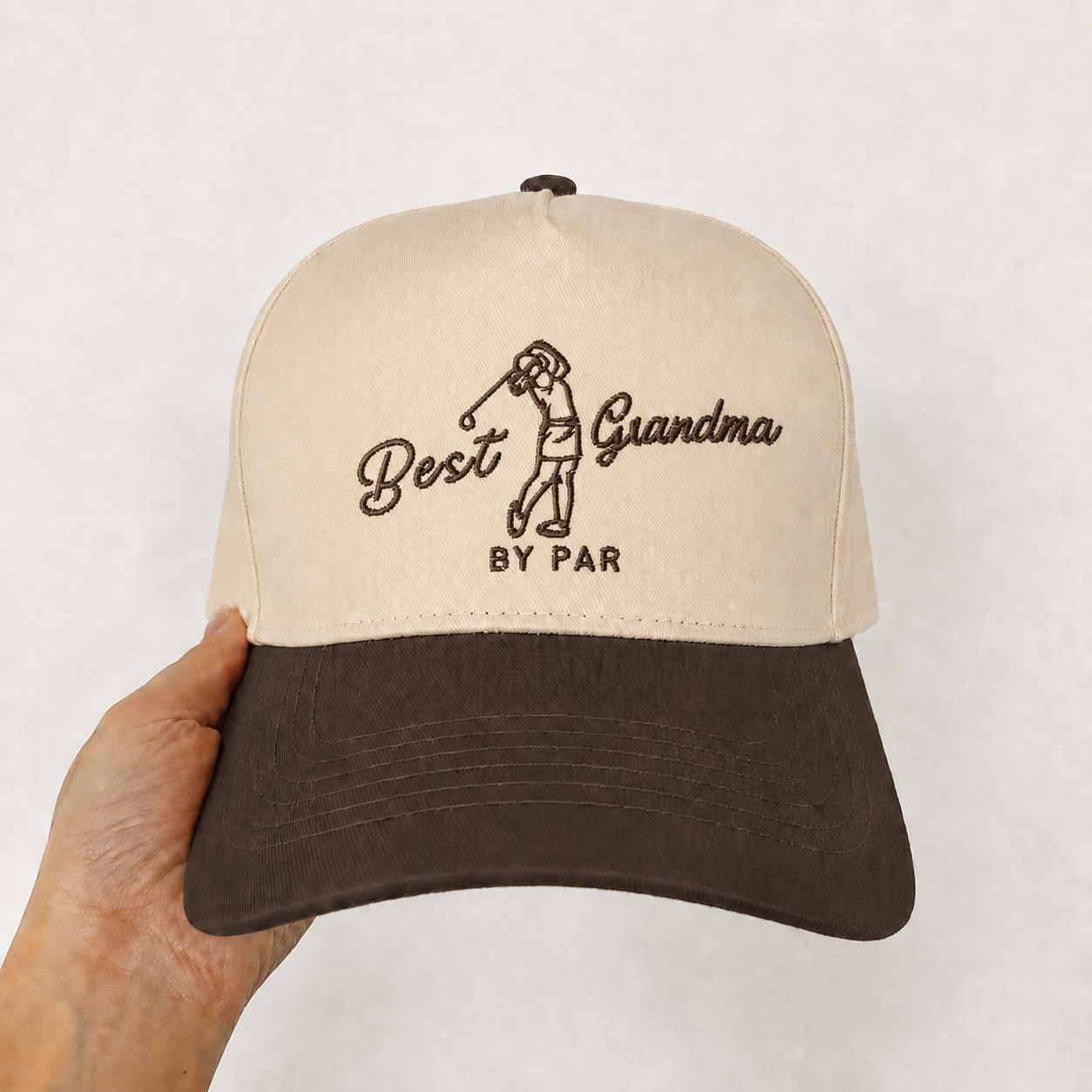 Custom Embroidered Best Grandma By Par Snapback Hat – New Grandma Announcement Gift