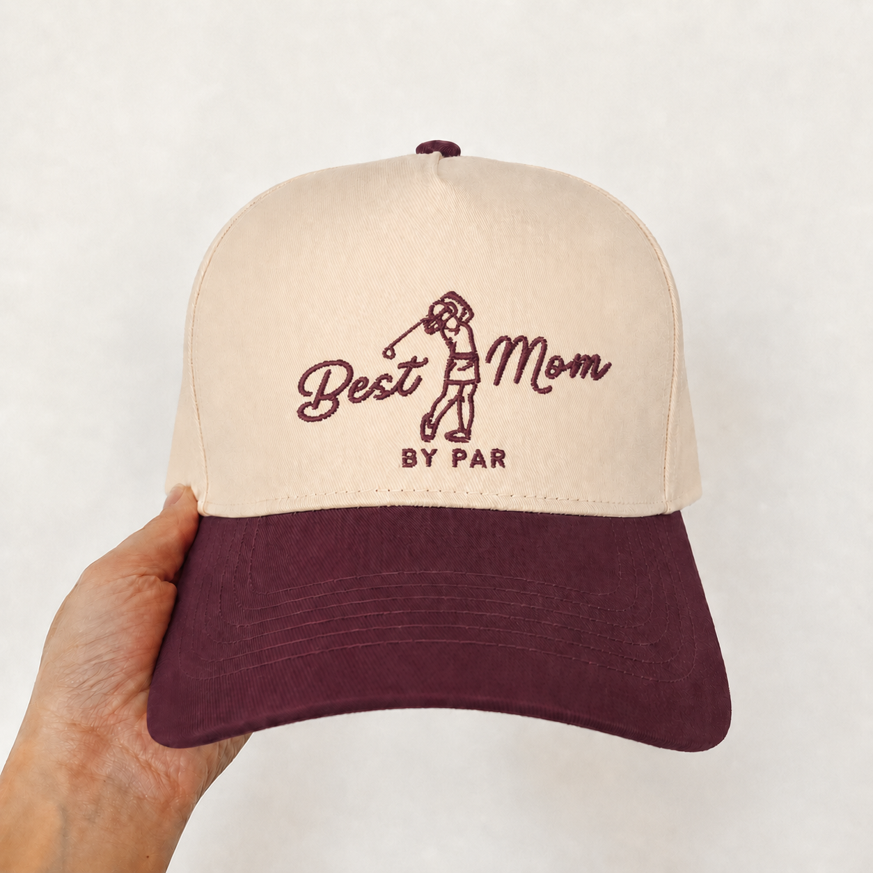 Custom Embroidered Best Mom By Par Snapback Hat – Stylish Golf Mom Gift