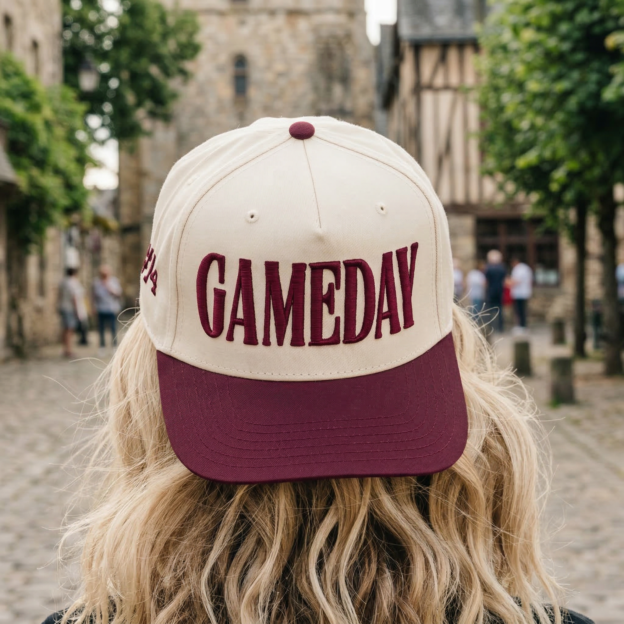 Custom Embroidered Gameday Snapback Hat – Football Mom Team Colors Cap