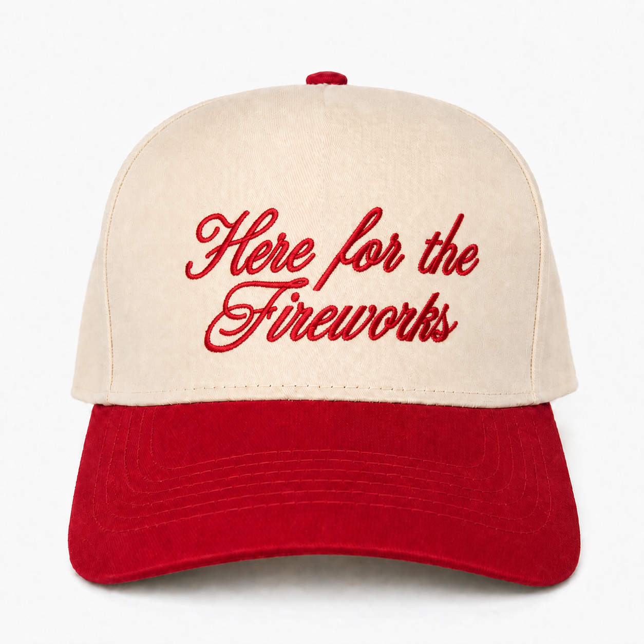 Embroidered Here For The Fireworks Snapback Hat – Patriotic Summer Party Hat