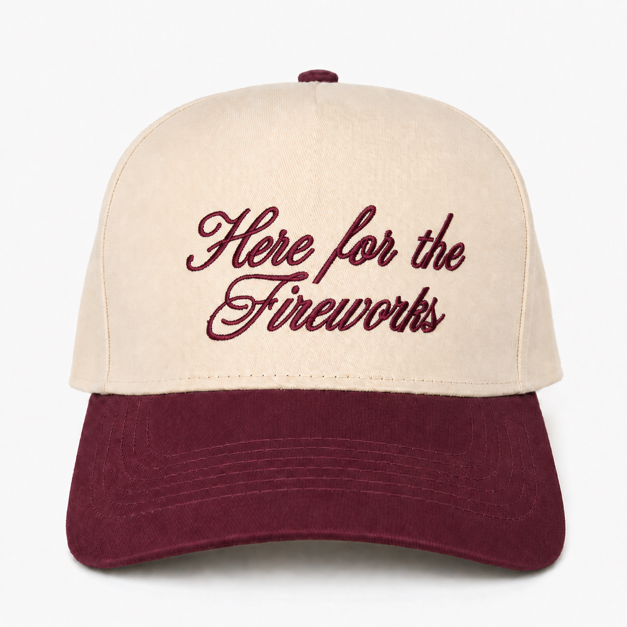 Embroidered Here For The Fireworks Snapback Hat – Patriotic Summer Party Hat