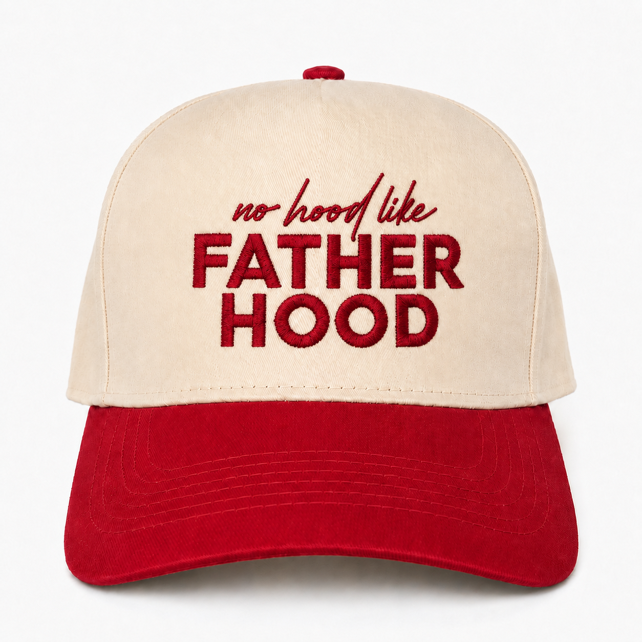Custom Embroidered No Hood Like Fatherhood Snapback Hat – Funny Dad Gift