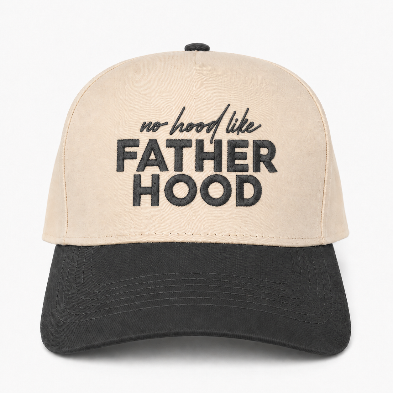 Custom Embroidered No Hood Like Fatherhood Snapback Hat – Funny Dad Gift