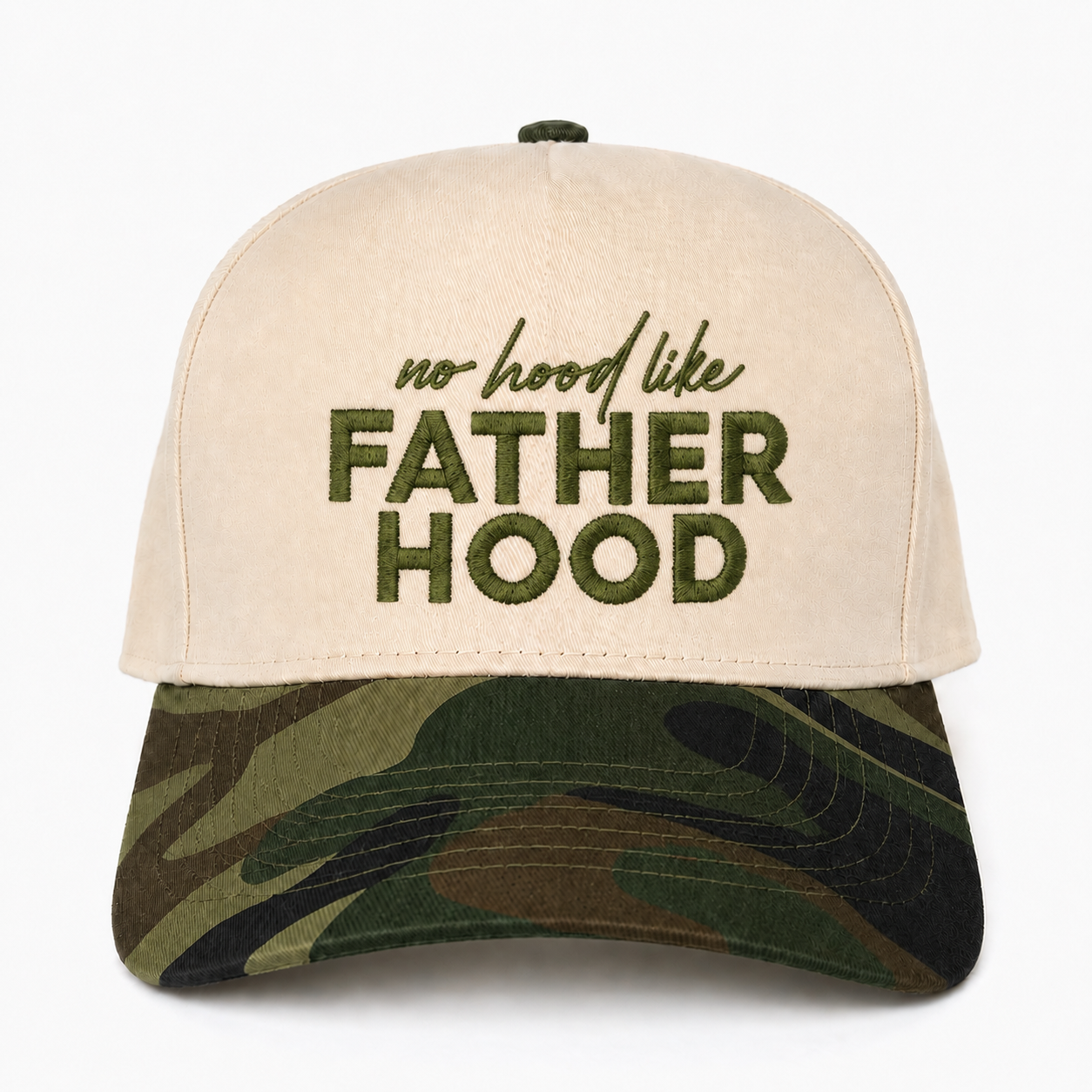 Custom Embroidered No Hood Like Fatherhood Snapback Hat – Funny Dad Gift