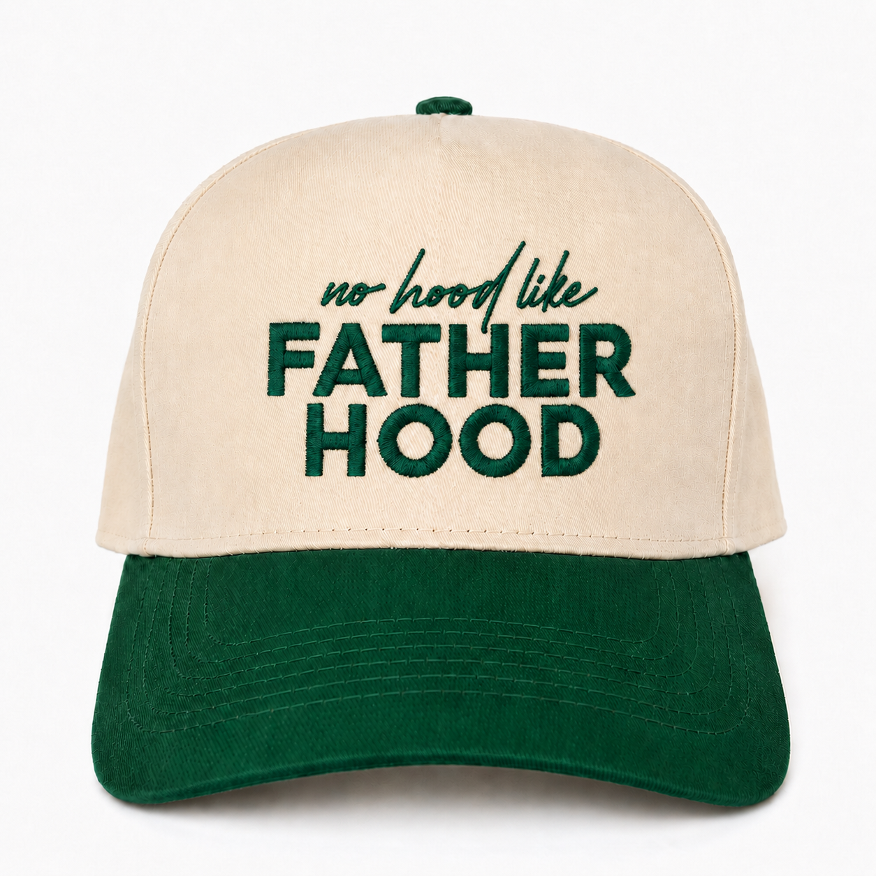 Custom Embroidered No Hood Like Fatherhood Snapback Hat – Funny Dad Gift