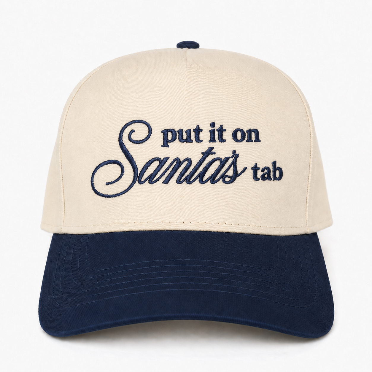 Custom Embroidered Put It On Santa’s Tab Snapback Hat – Holiday Drinking Hat