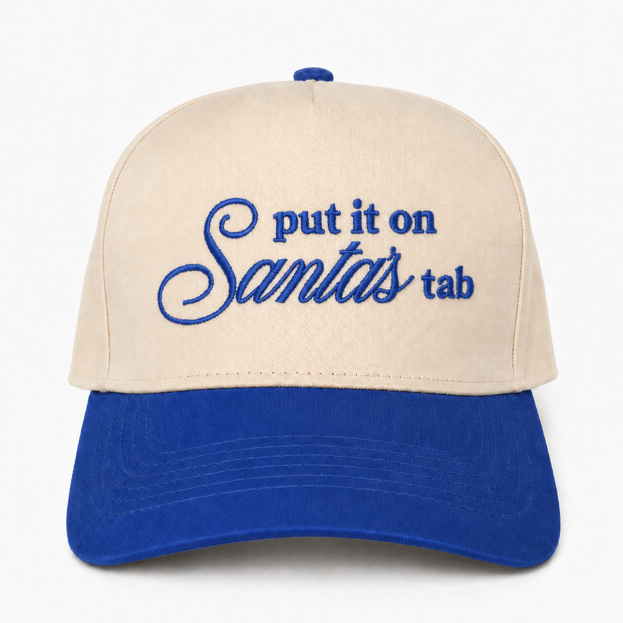 Custom Embroidered Put It On Santa’s Tab Snapback Hat – Holiday Drinking Hat