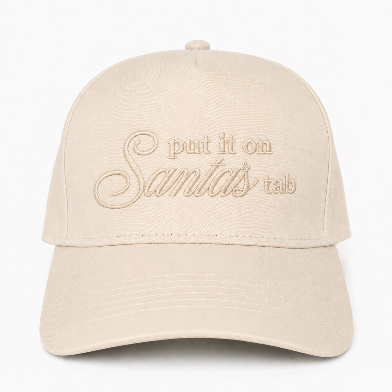 Custom Embroidered Put It On Santa’s Tab Snapback Hat – Holiday Drinking Hat