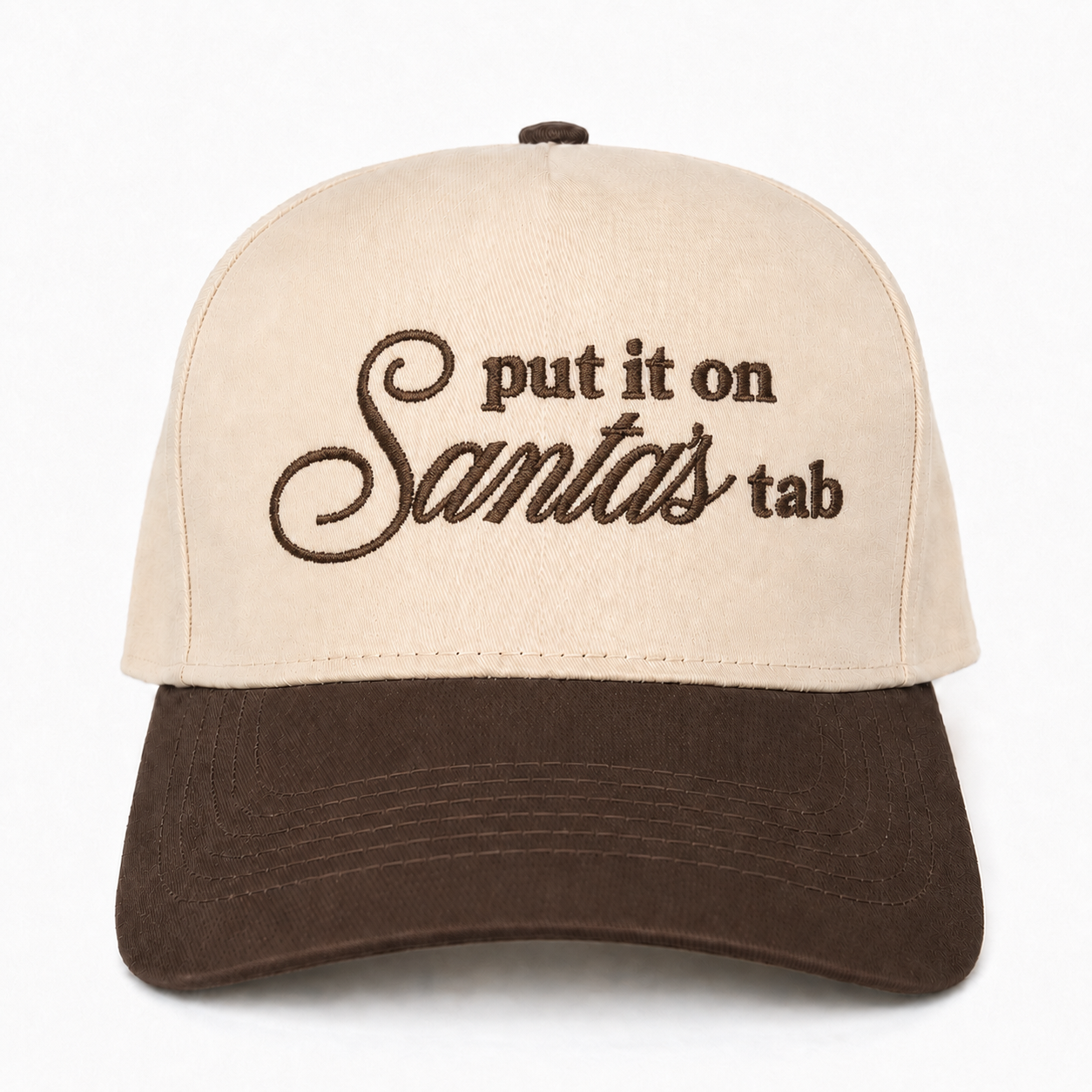 Custom Embroidered Put It On Santa’s Tab Snapback Hat – Holiday Drinking Hat