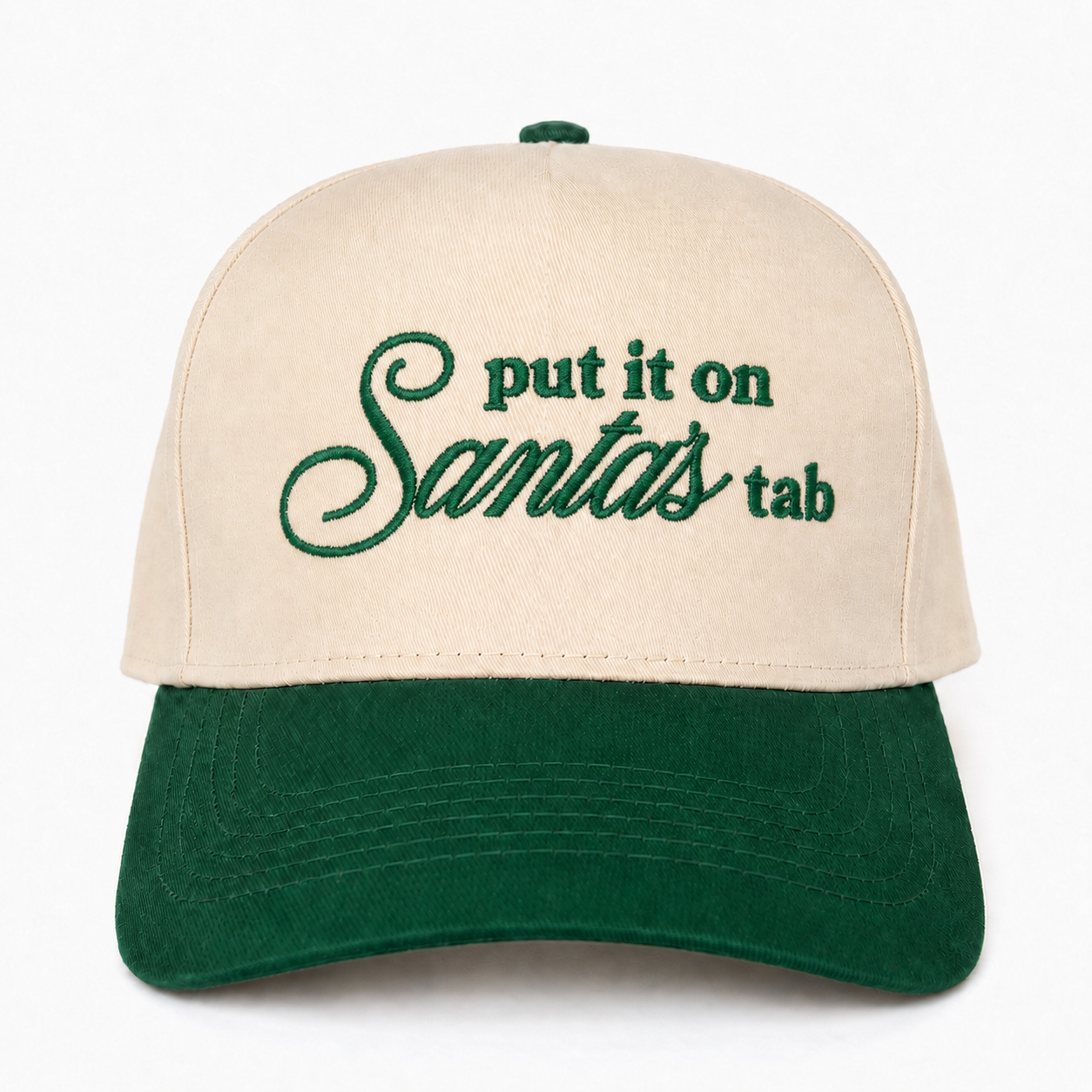 Custom Embroidered Put It On Santa’s Tab Snapback Hat – Holiday Drinking Hat