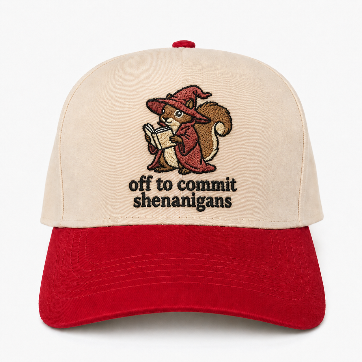 Custom Embroidered Wizard Squirrel Snapback Hat – Geeky Forest Creature Gift