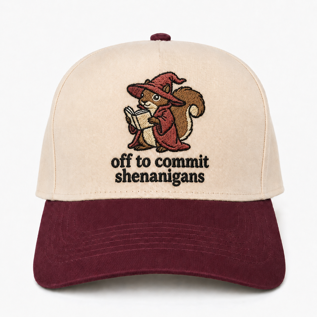 Custom Embroidered Wizard Squirrel Snapback Hat – Geeky Forest Creature Gift