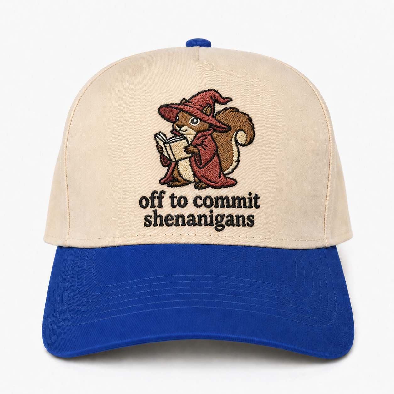 Custom Embroidered Wizard Squirrel Snapback Hat – Geeky Forest Creature Gift