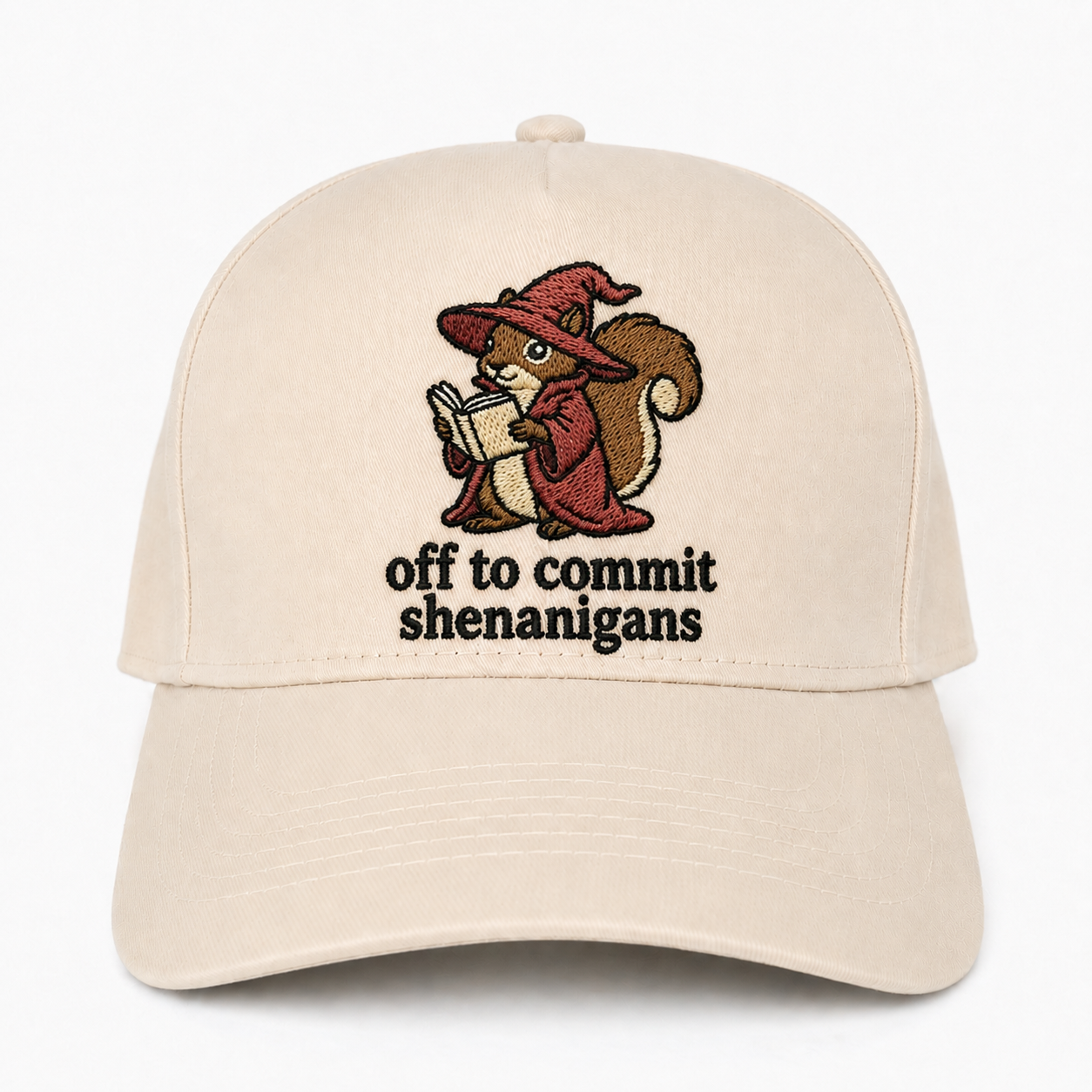 Custom Embroidered Wizard Squirrel Snapback Hat – Geeky Forest Creature Gift
