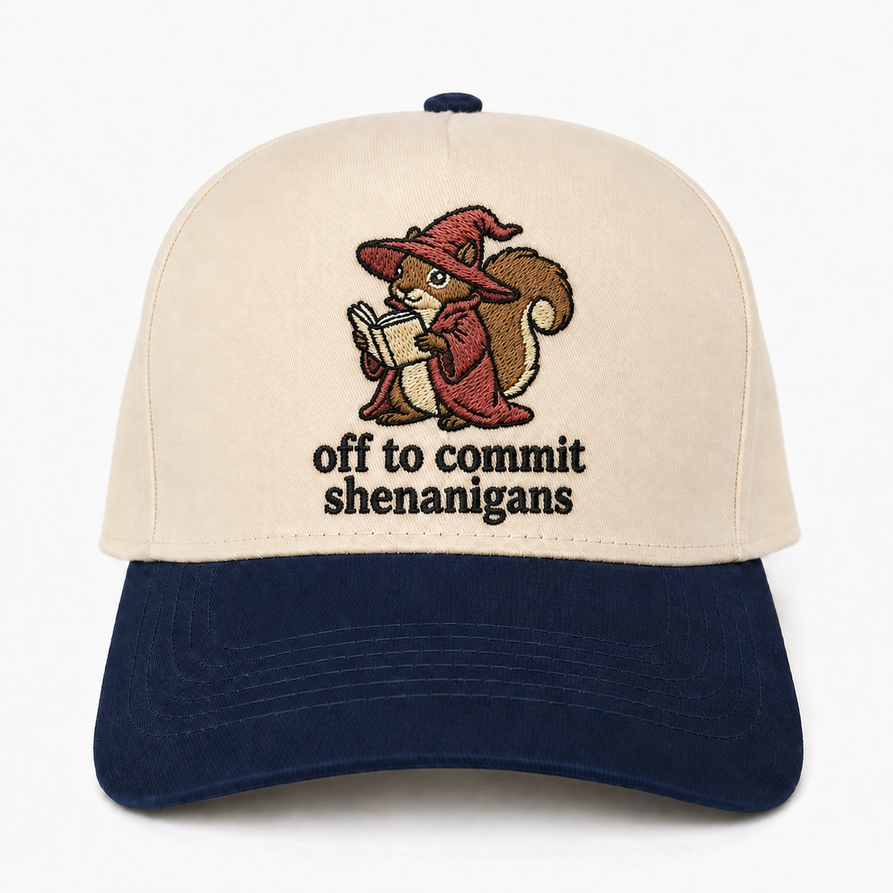 Custom Embroidered Wizard Squirrel Snapback Hat – Geeky Forest Creature Gift
