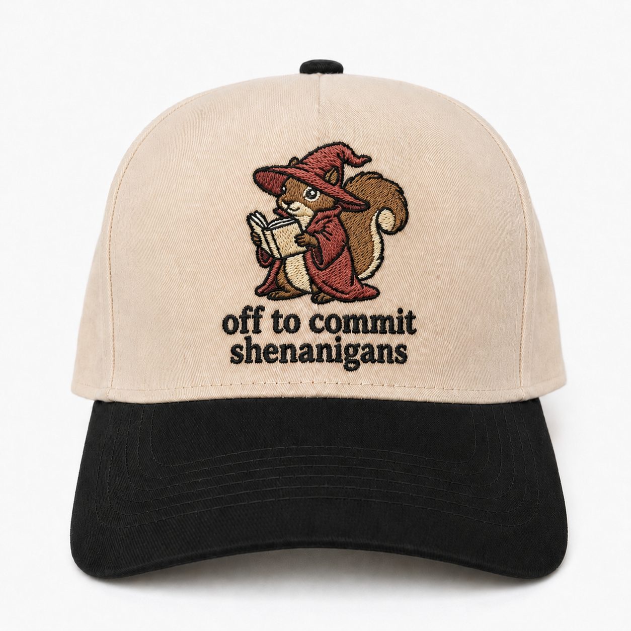 Custom Embroidered Wizard Squirrel Snapback Hat – Geeky Forest Creature Gift