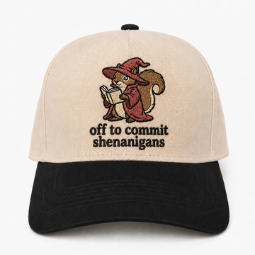 Custom Embroidered Wizard Squirrel Snapback Hat – Geeky Forest Creature Gift