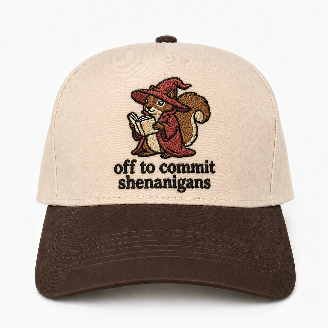 Custom Embroidered Wizard Squirrel Snapback Hat – Geeky Forest Creature Gift