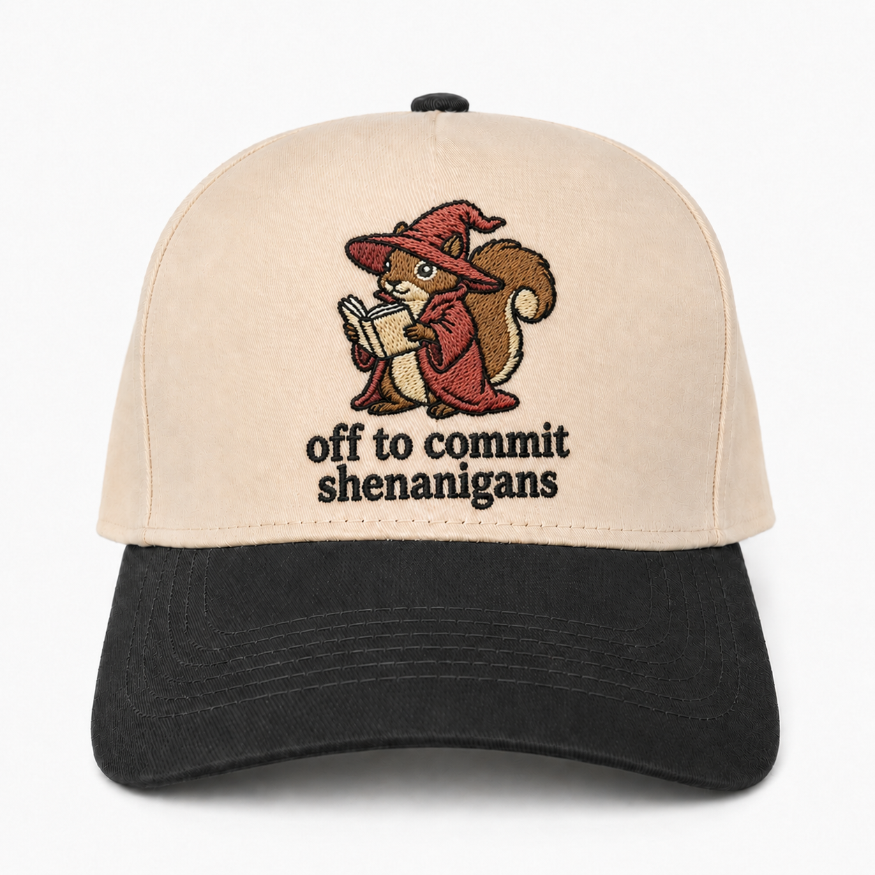 Custom Embroidered Wizard Squirrel Snapback Hat – Geeky Forest Creature Gift