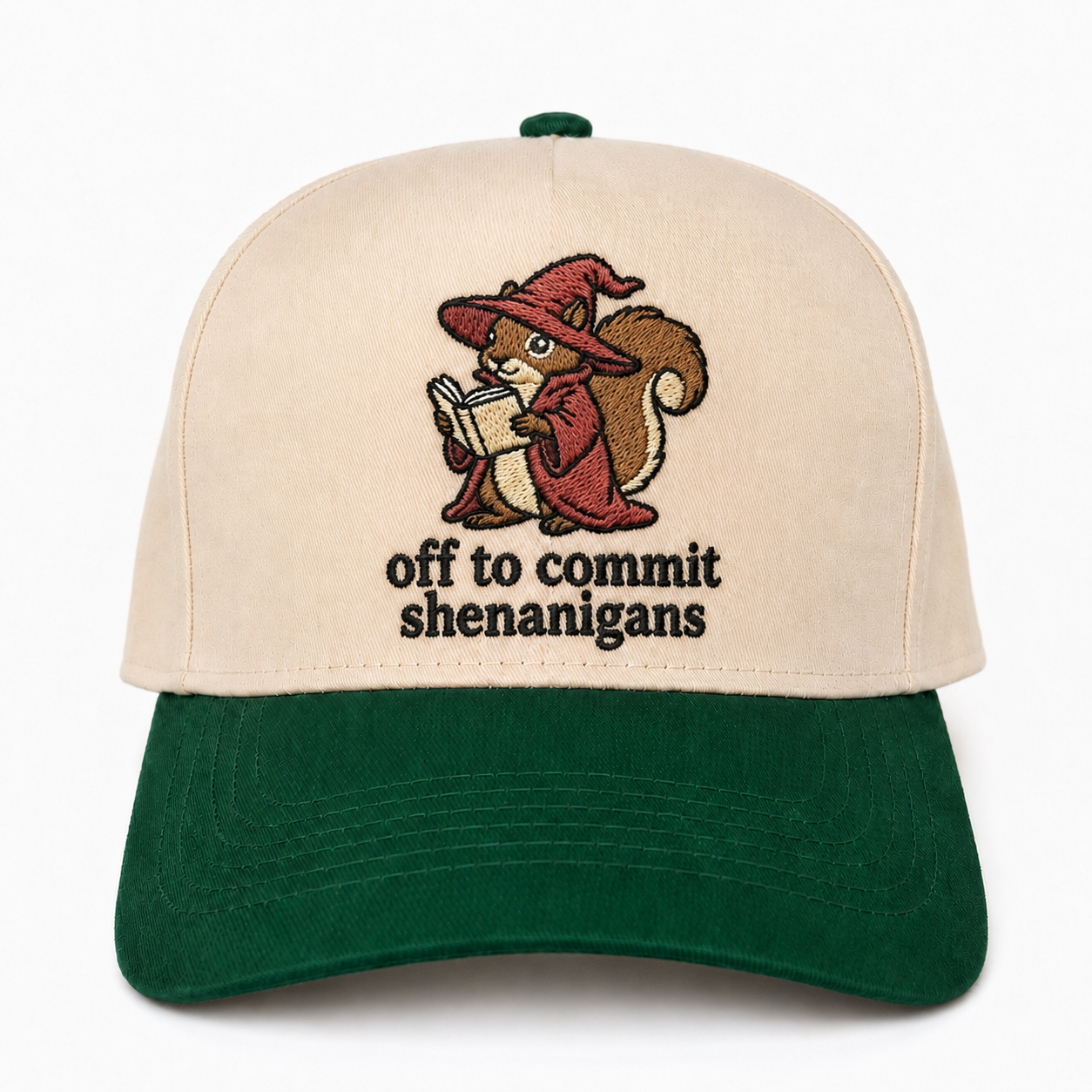 Custom Embroidered Wizard Squirrel Snapback Hat – Geeky Forest Creature Gift