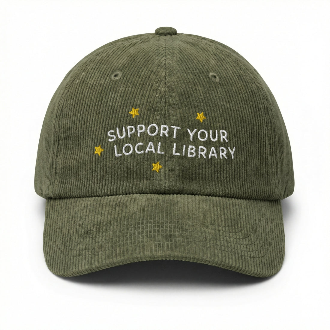 Custom Embroidered Library Hat – Vintage Cotton Dad Cap for Book Lovers