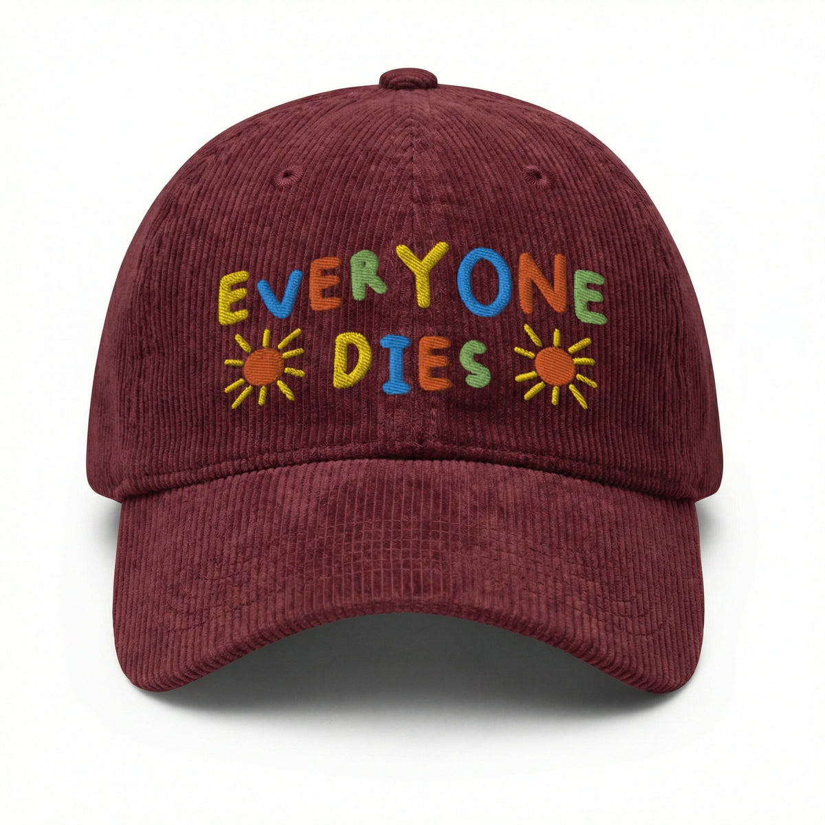 Custom Everyone Dies Embroidered Hat – Dark Humor Dad Cap