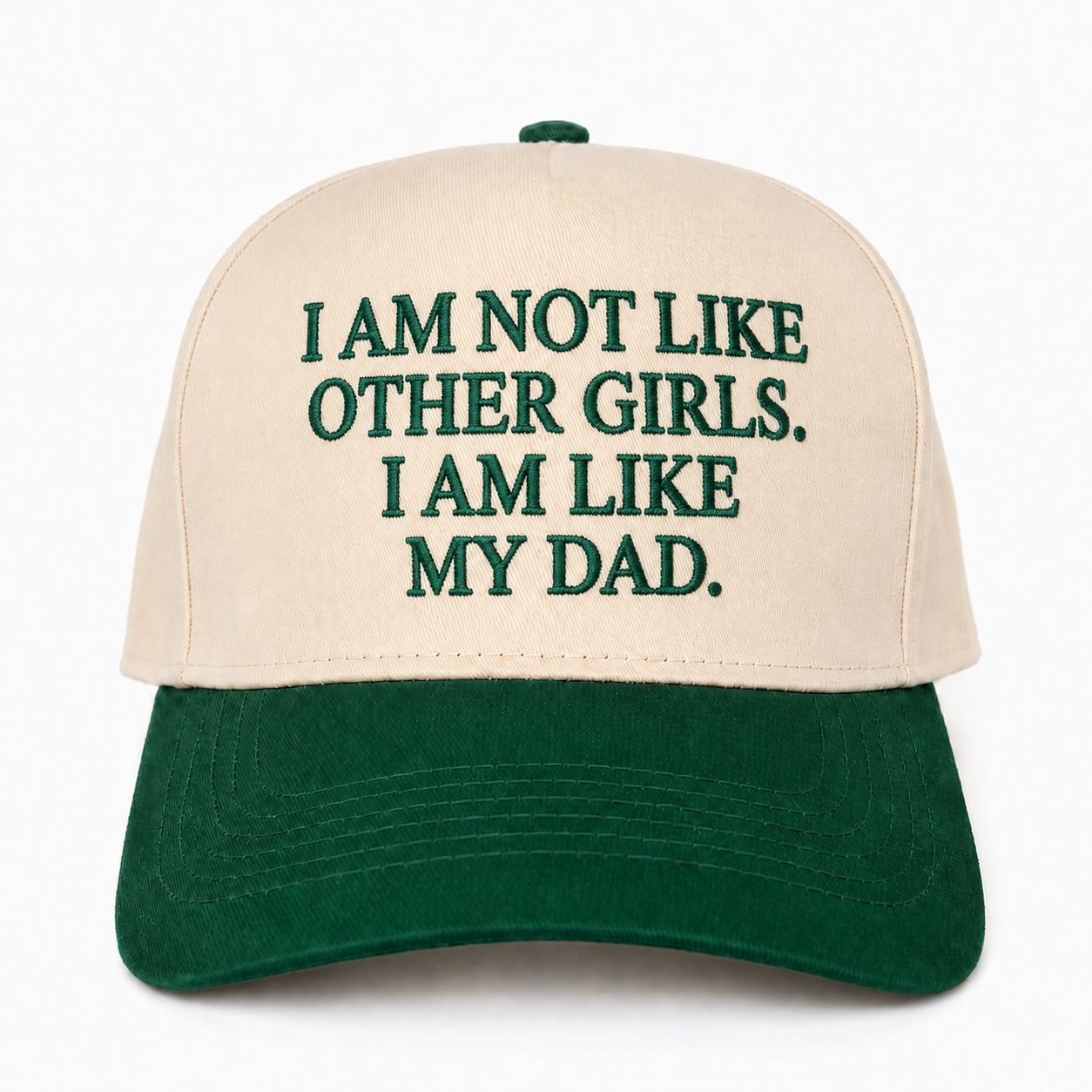 Funny Dad Quote Snapback Hat – I Am Not Like Other Girls Embroidered Cap