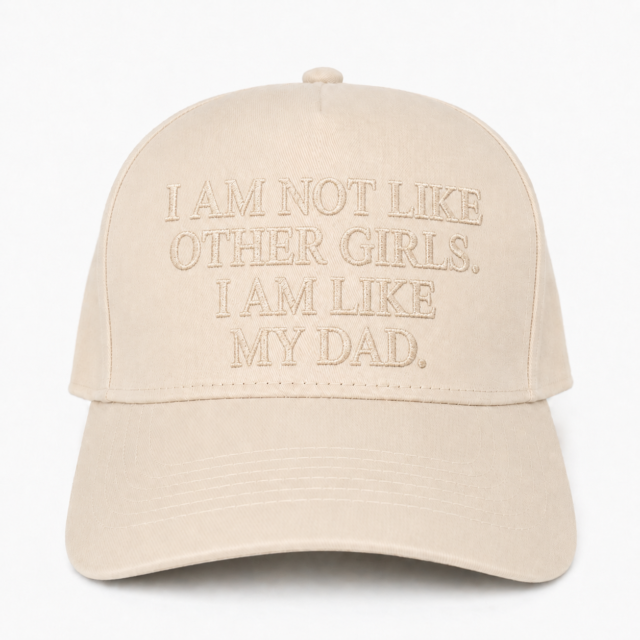 Funny Dad Quote Snapback Hat – I Am Not Like Other Girls Embroidered Cap
