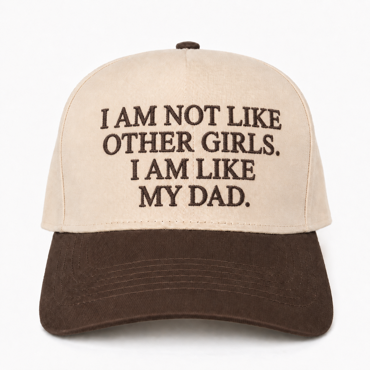 Funny Dad Quote Snapback Hat – I Am Not Like Other Girls Embroidered Cap