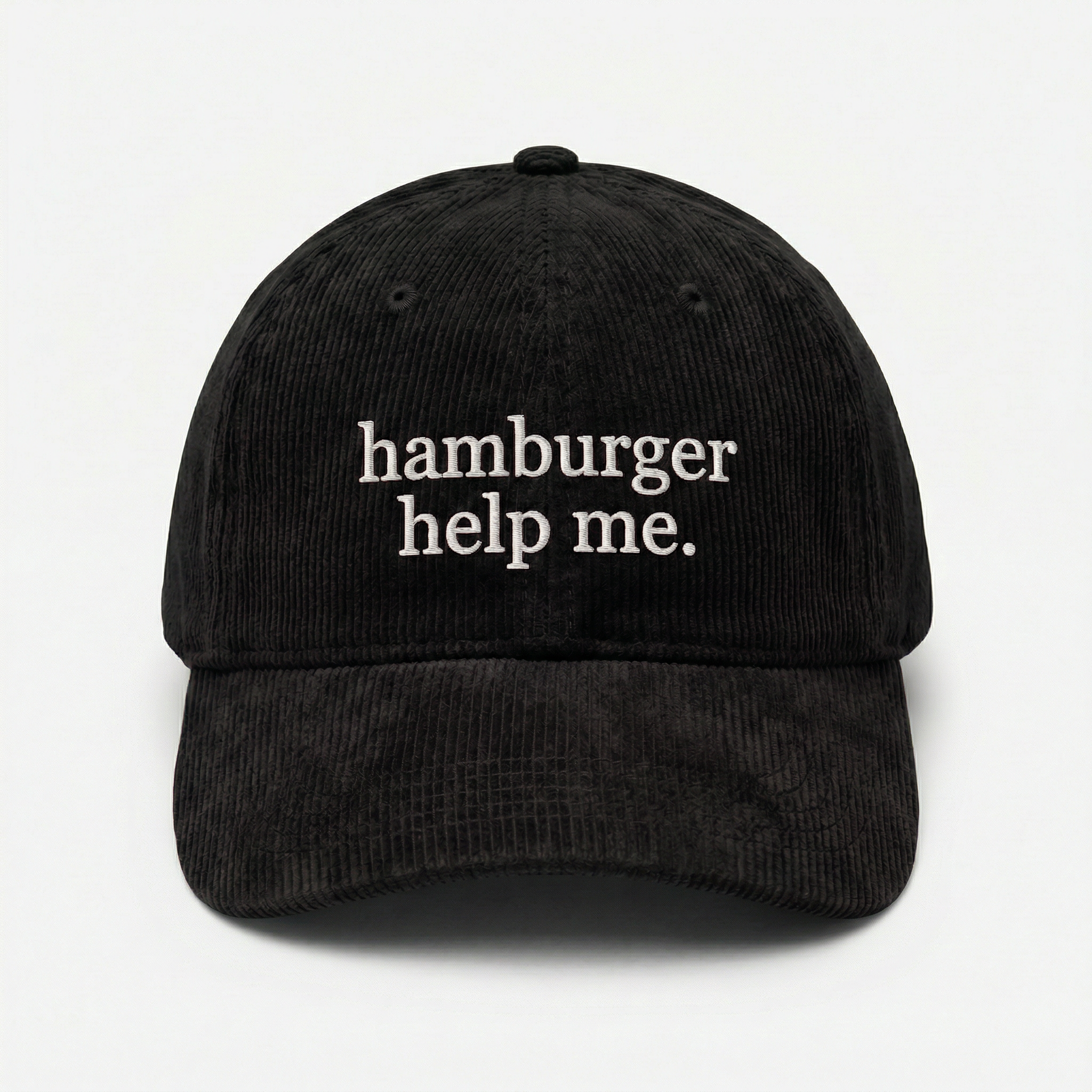 Custom Hamburger Help Me Embroidered Hat – Funny Quote Dad Cap