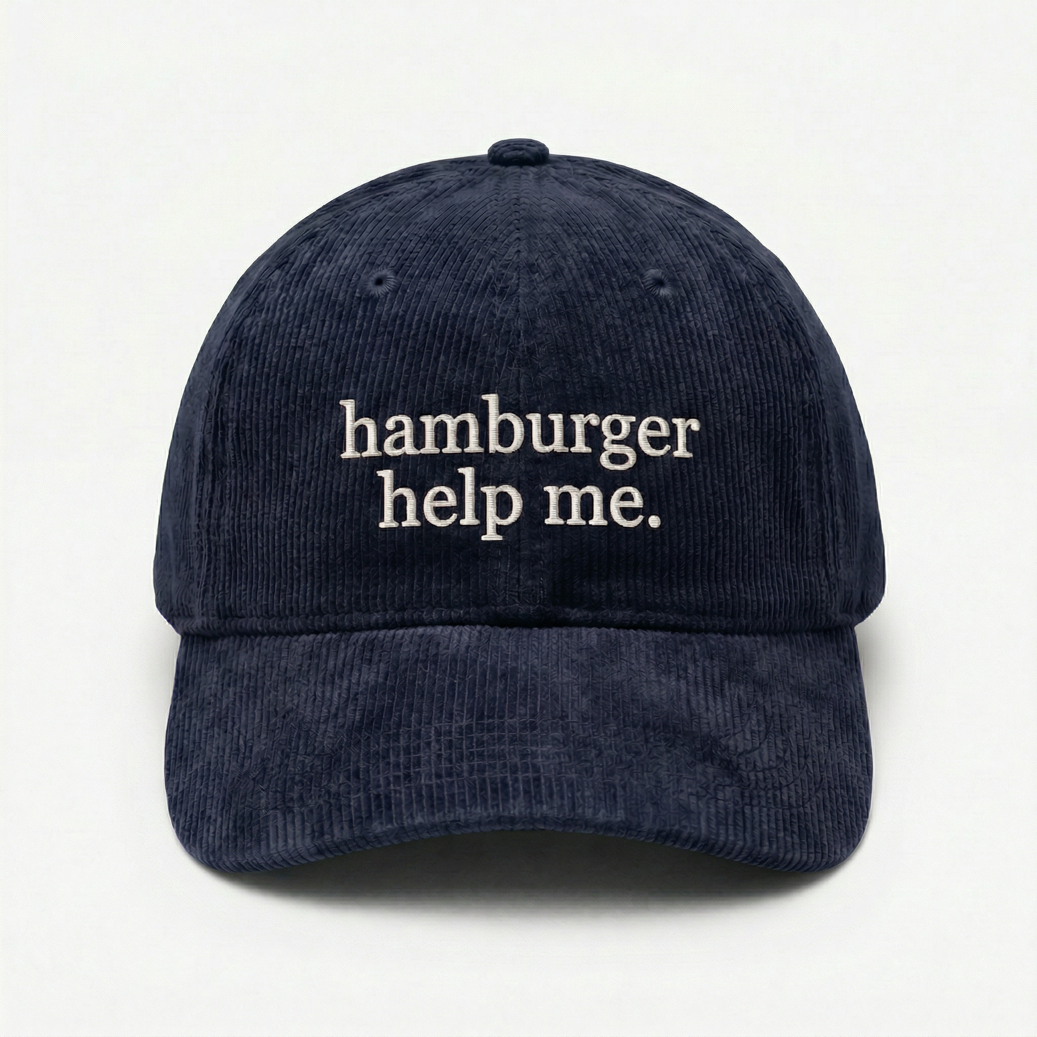 Custom Hamburger Help Me Embroidered Hat – Funny Quote Dad Cap