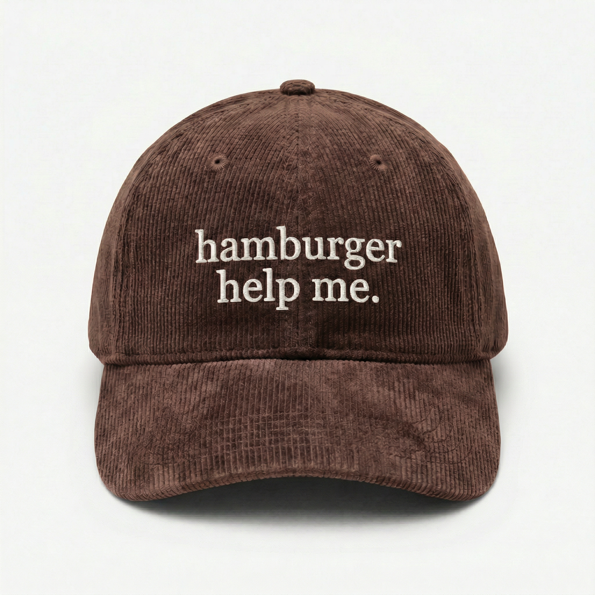 Custom Hamburger Help Me Embroidered Hat – Funny Quote Dad Cap