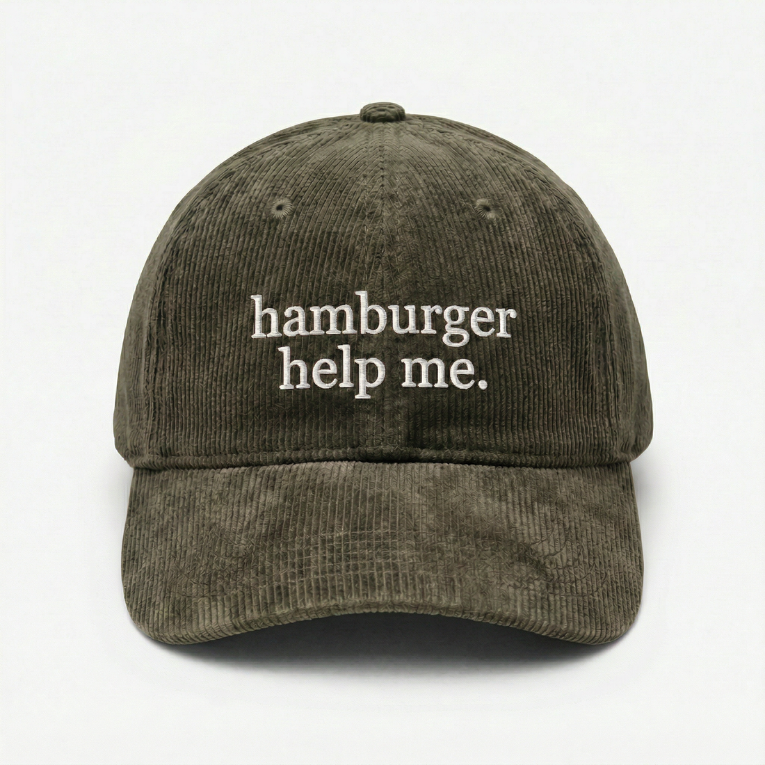 Custom Hamburger Help Me Embroidered Hat – Funny Quote Dad Cap