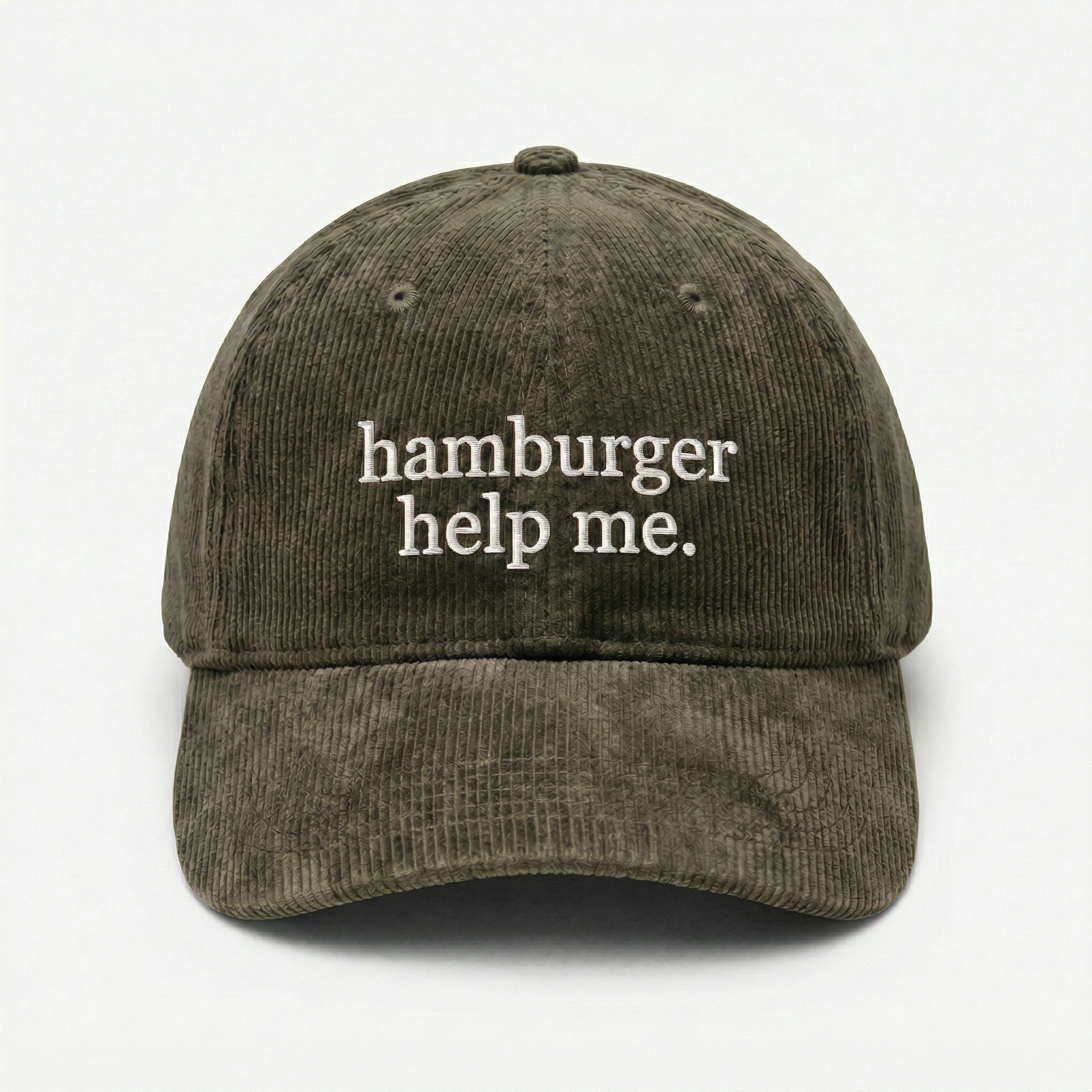 Custom Hamburger Help Me Embroidered Hat – Funny Quote Dad Cap