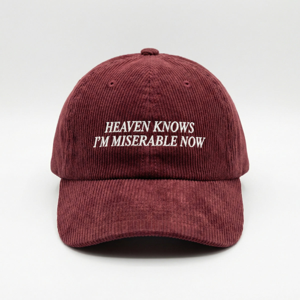 Custom Heaven Knows I’m Miserable Now Embroidered Cap – Vintage Style Dad Hat
