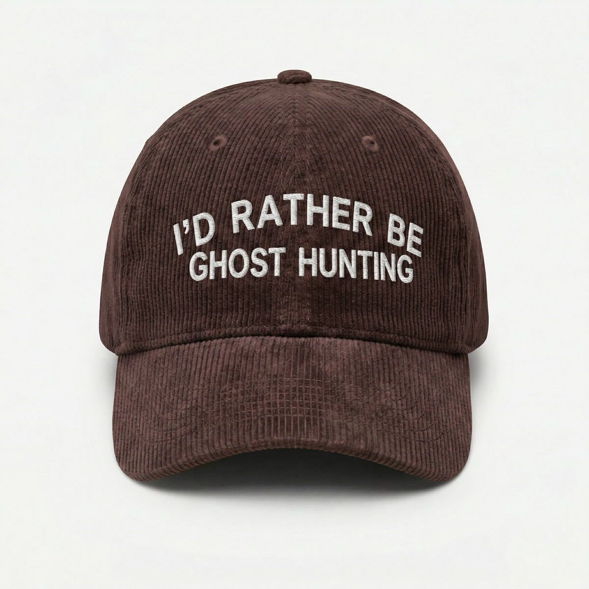 Custom I’d Rather Be Ghost Hunting Embroidered Dad Hat – Halloween Cotton Cap