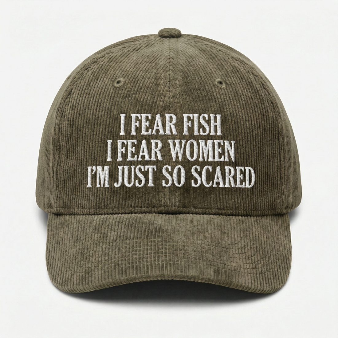 Custom I’m Just So Scared Embroidered Dad Hat – Funny Meme Cap