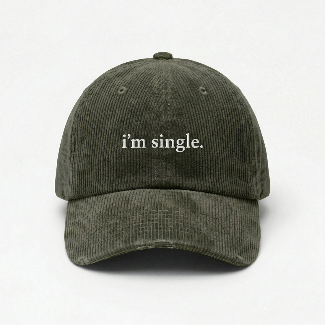 Custom I'm Single Embroidered Hat – Adjustable Vintage Dad Cap