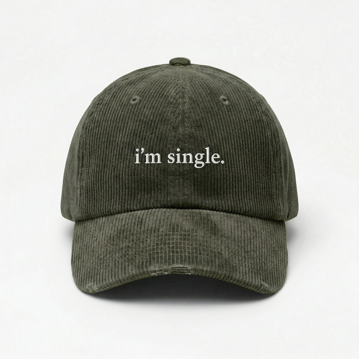 Custom I'm Single Embroidered Hat – Adjustable Vintage Dad Cap