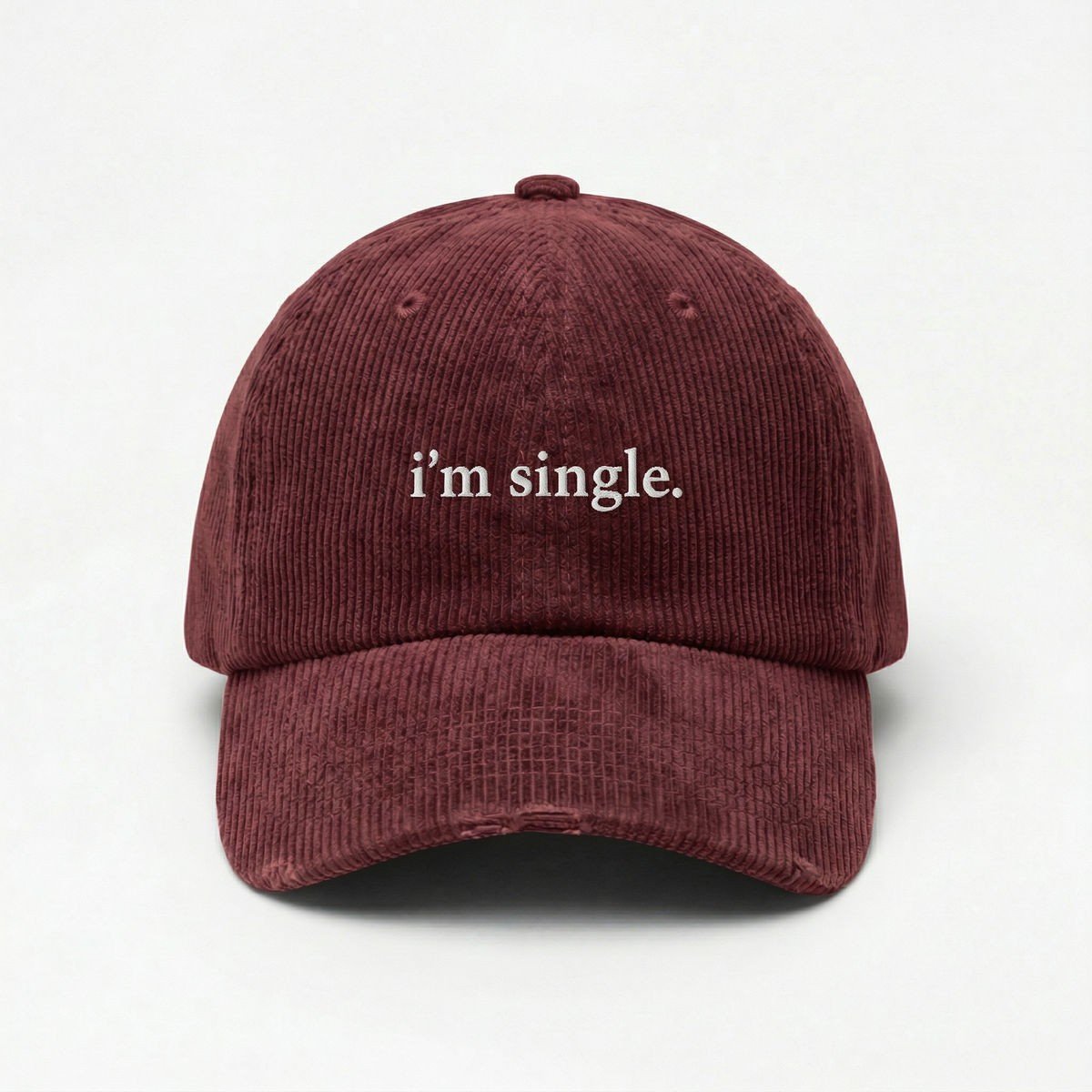 Custom I'm Single Embroidered Hat – Adjustable Vintage Dad Cap