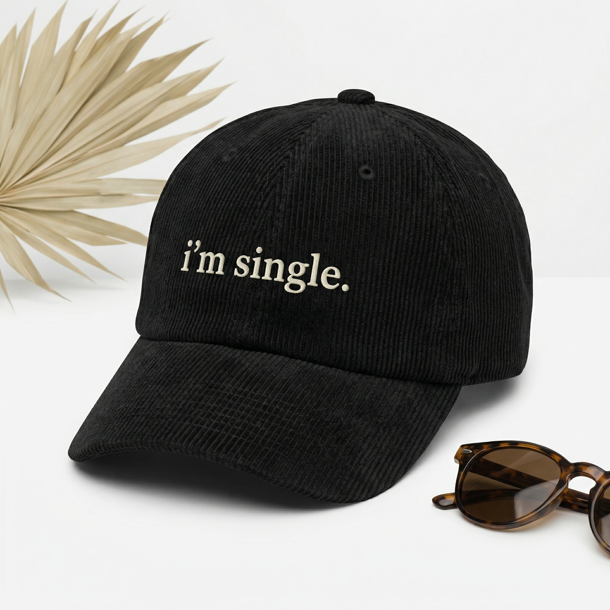 Custom I'm Single Embroidered Hat – Adjustable Vintage Dad Cap
